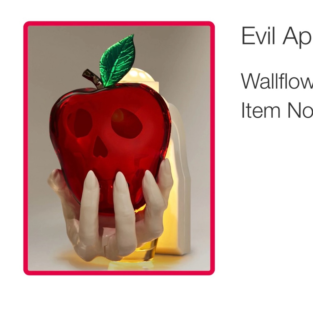 Bath & Bodyworks Evil Apple Nightlight Wallflower 2022 Collection *Rare* NWT - Picture 2 of 7